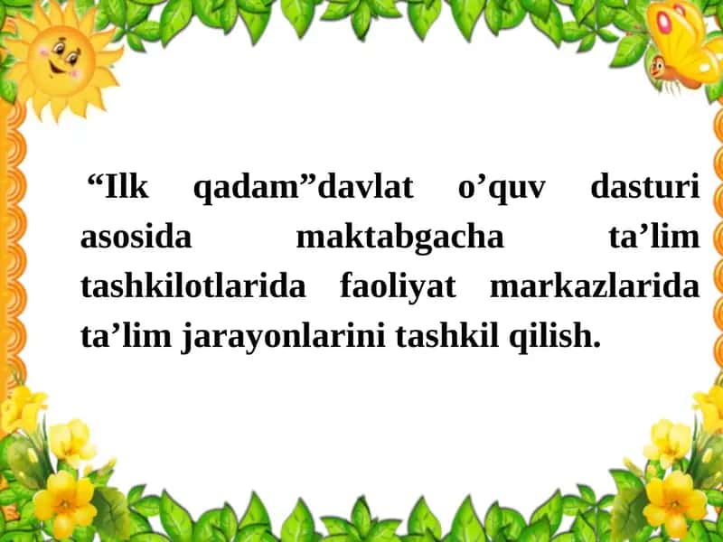 "Ilk qadam" dasturi