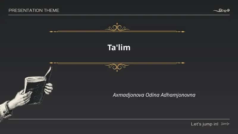 Ta'lim tizimi va uning tuzilishi