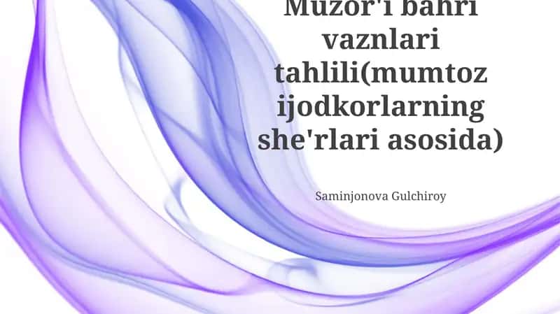 Muzor'i Bahri vaznlari tahlili