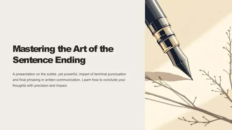 Mastering the Art of the Sentence Ending