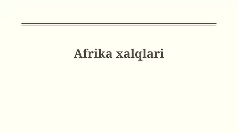 Afrikaxalqlari