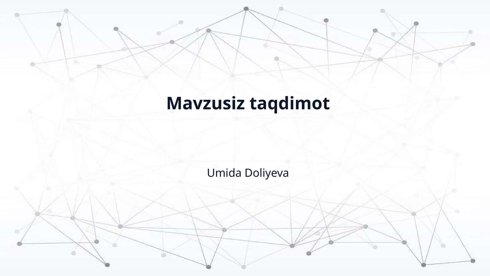 Mavzusiz taqdimot