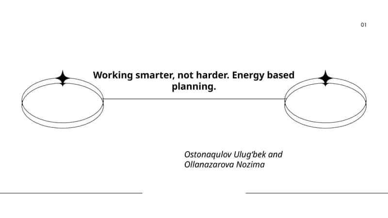 Working smarter, not harder. Energy based planning.