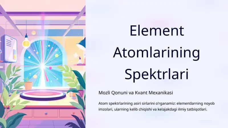 Element Atomlarining Spektrlari