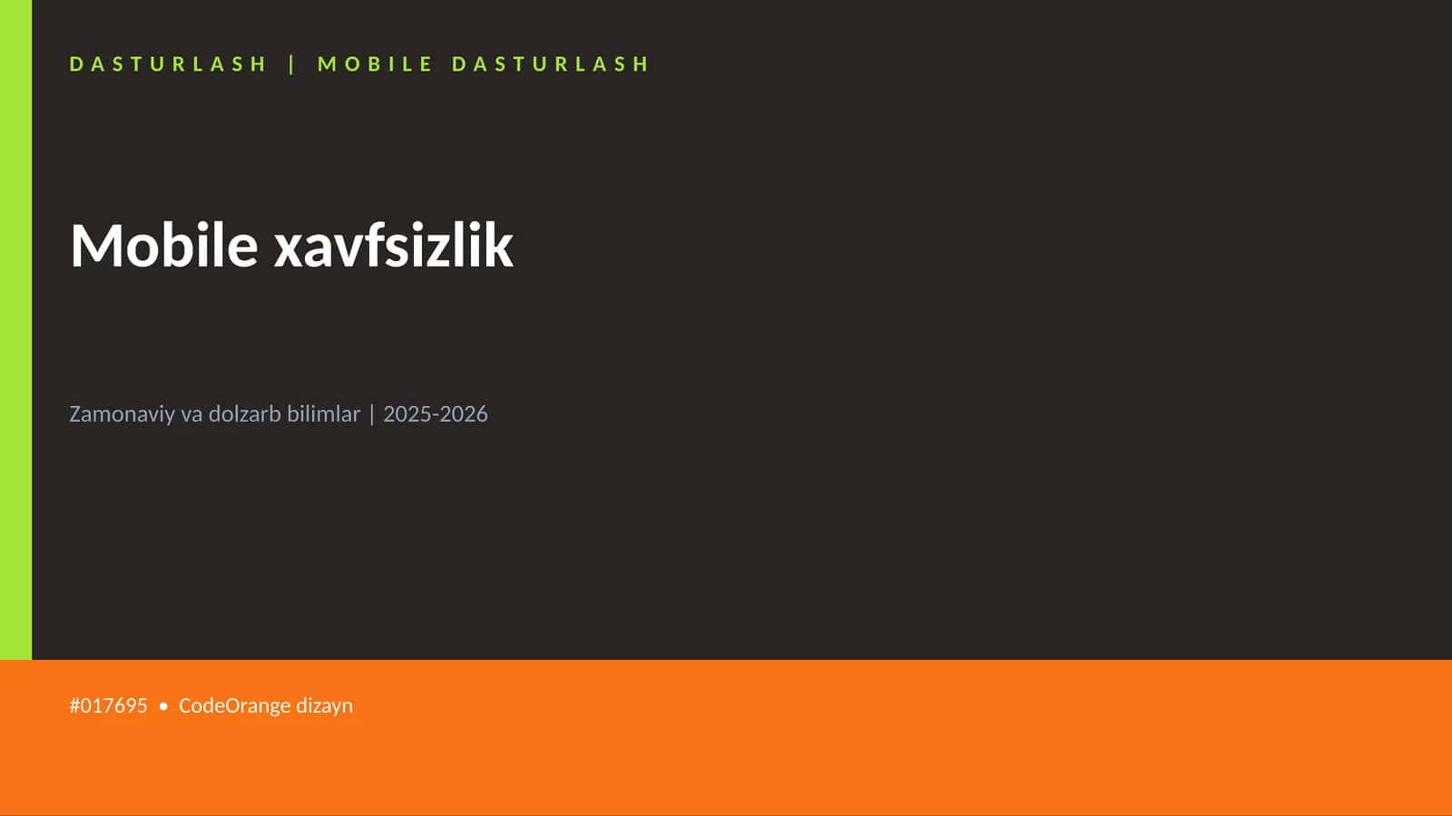 Mobile xavfsizlik