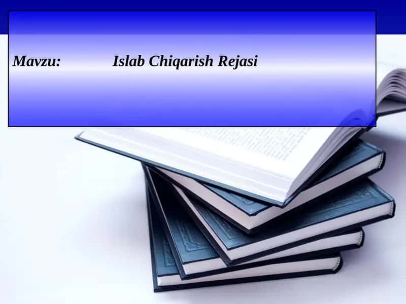 Islab Chiqarish Rejasi