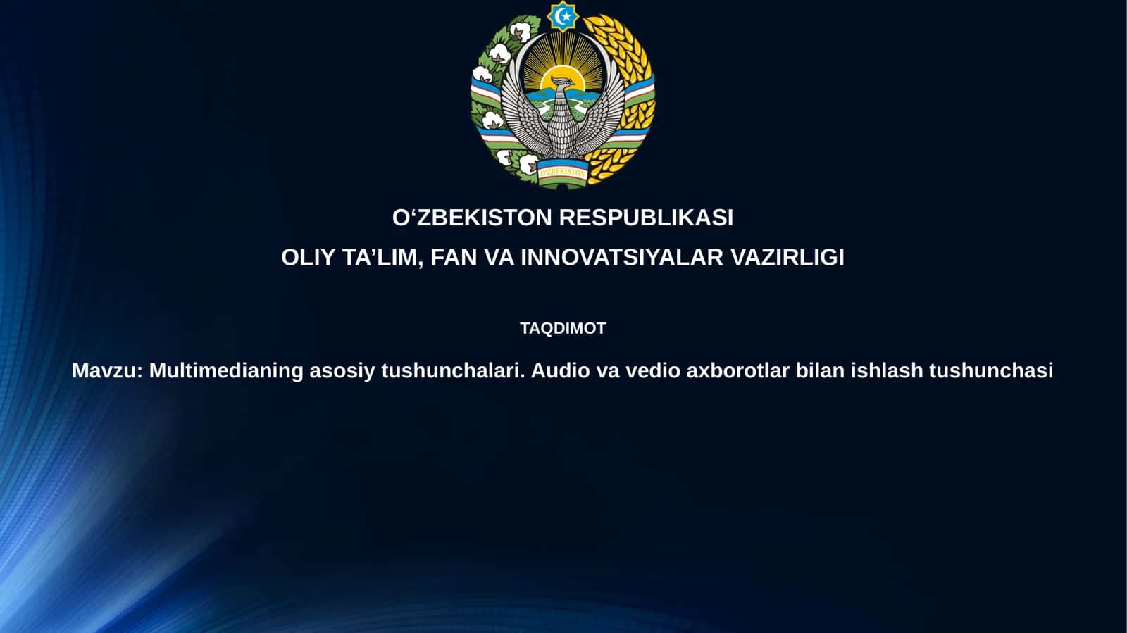 Multimedia tushunchasi