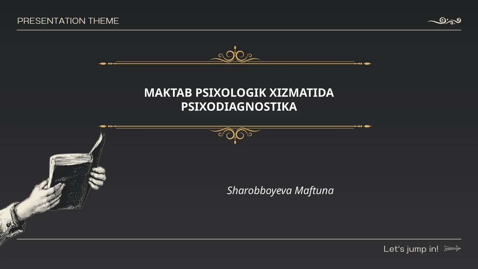 MAKTAB PSIXOLOGIK XIZMATIDA PSIXODIAGNOSTIKA