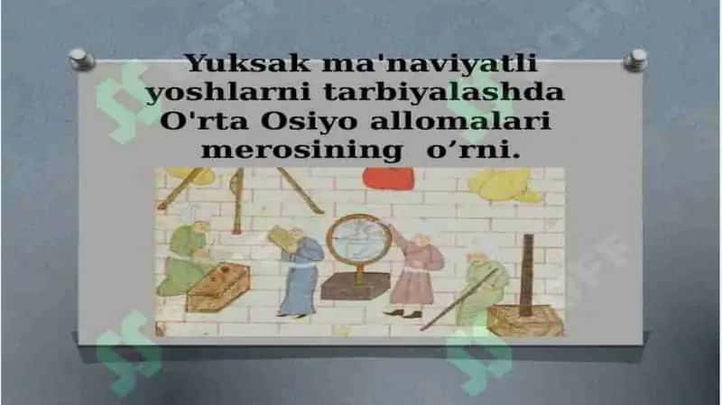 Yuksak ma'naviyatli yoshlarni tarbiyalash