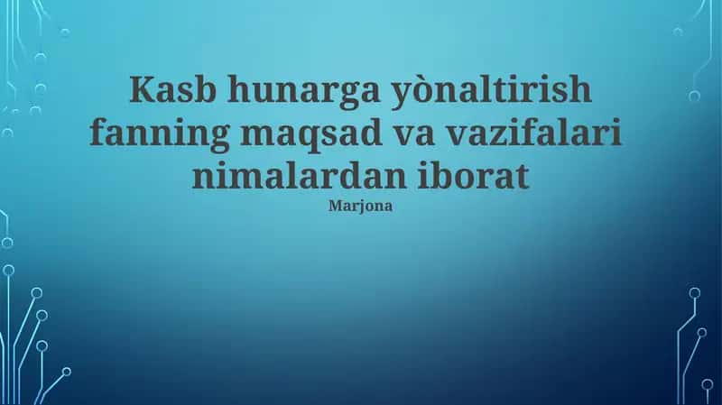 Kasb-hunar ta'limi