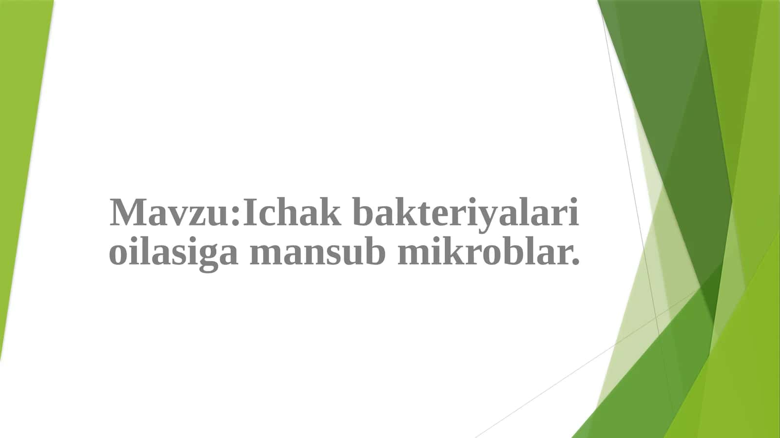 Ichak bakteriyalari oilasiga mansub mikroblar