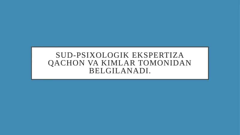 Sud-psixologik ekspertiza