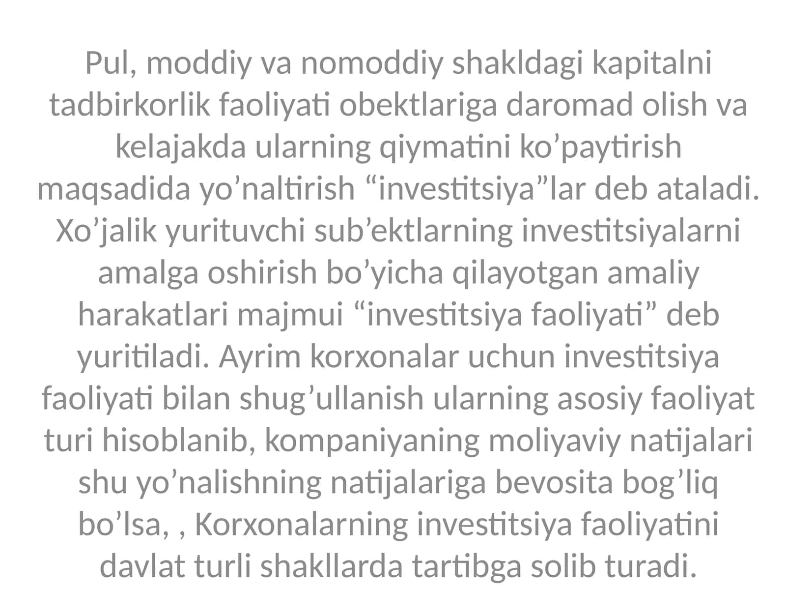 Investitsiya faoliyati