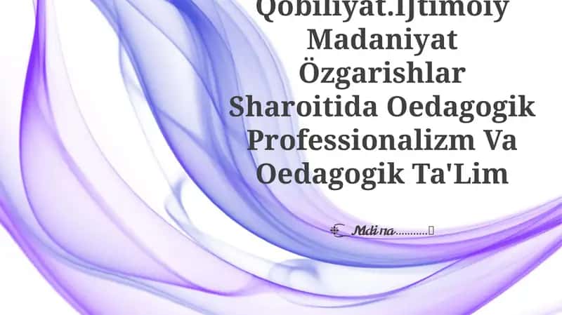 Pedagogik Qobiliyat