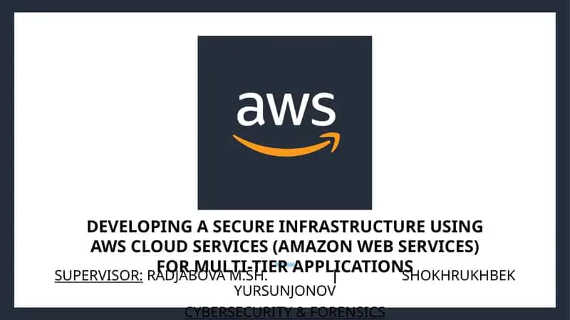 DEVELOPINGASECUREINFRASTRUCTURE USING AWS CLOUD SERVICES (AMAZON WEB SERVICES) FOR MULTI-TIER APPLICATIONS