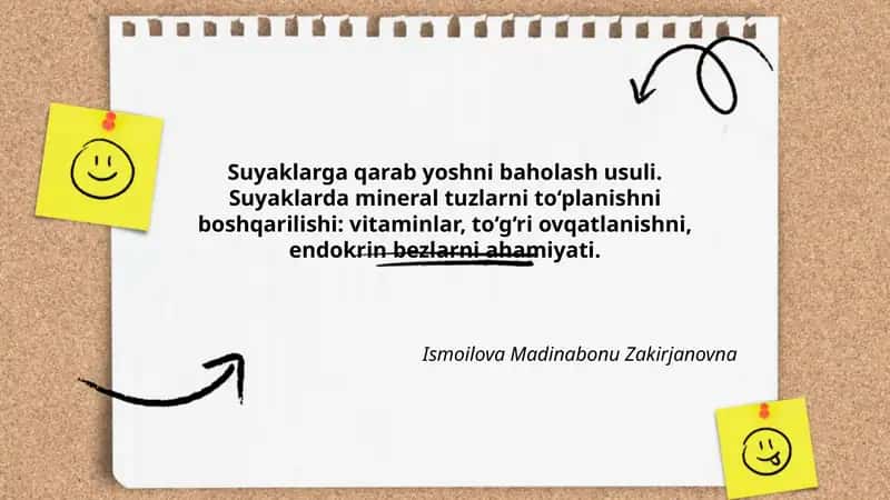 Suyaklarga qarab yoshni baholash usuli