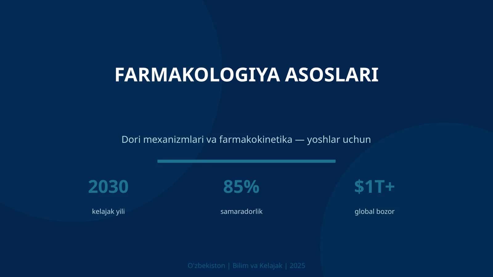 FARMAKOLOGIYA ASOSLARI