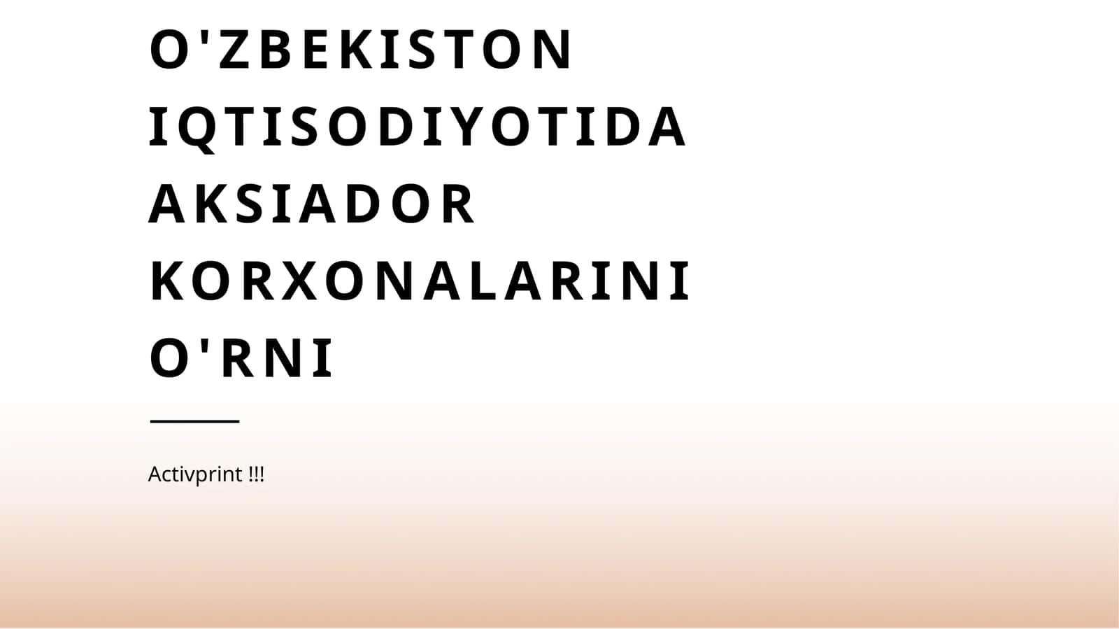 o'zbekiston iqtisodiyotida aksiador korxonalarini o'rni