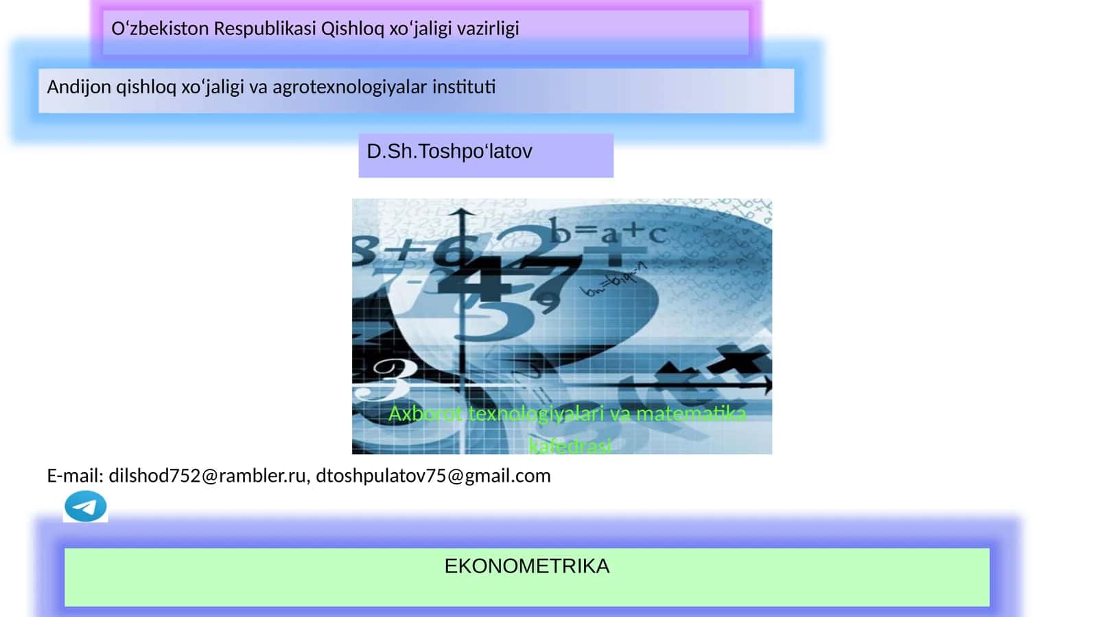 EKONOMETRIKA