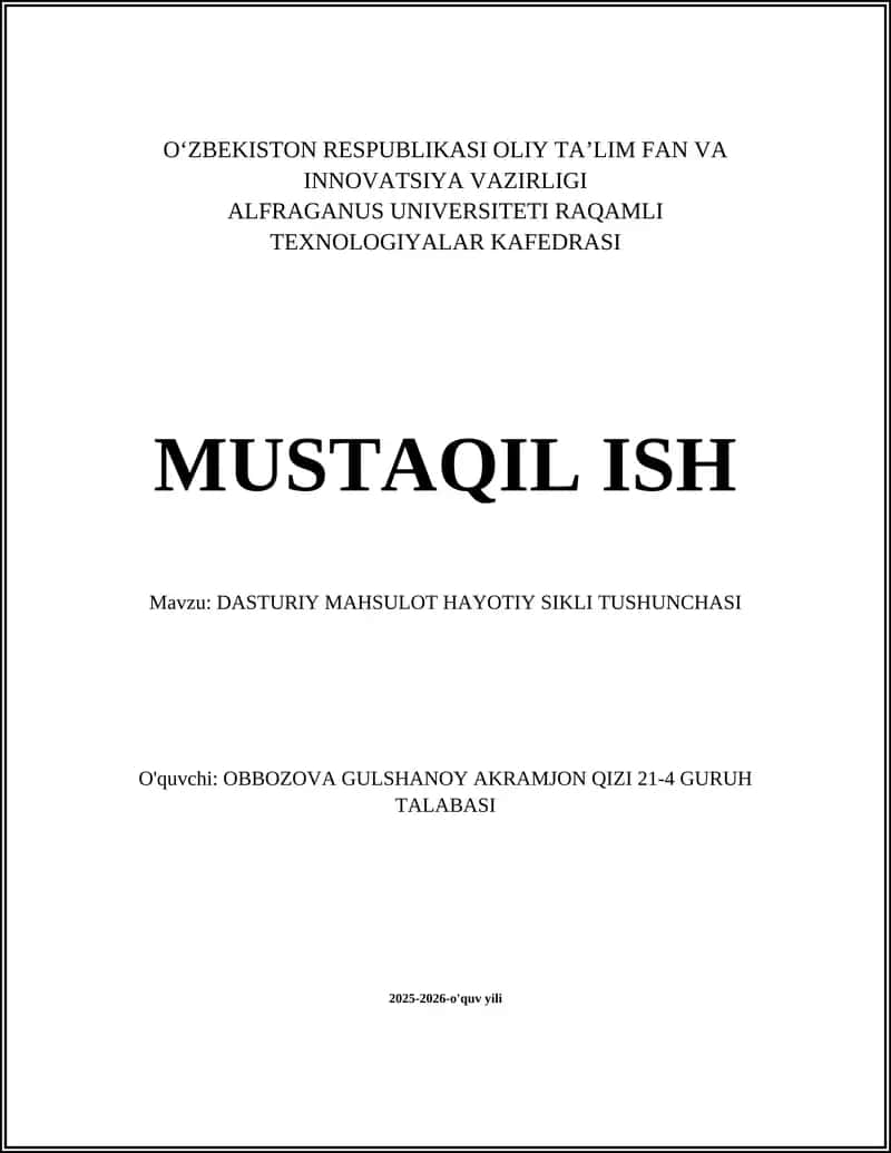 MUSTAQIL ISH