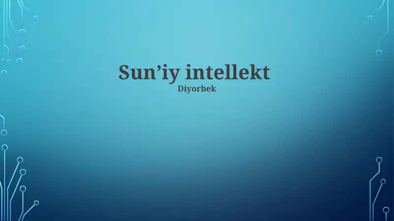 Sun'iy intellekt