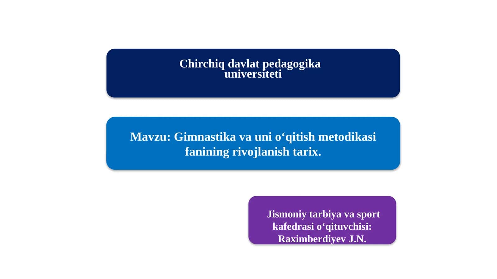 Gimnastika va unio‘qitish metodikasi