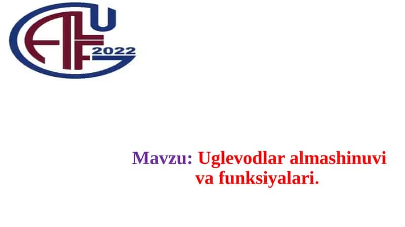 Uglevodlar almashinuvi va funktsiyalari