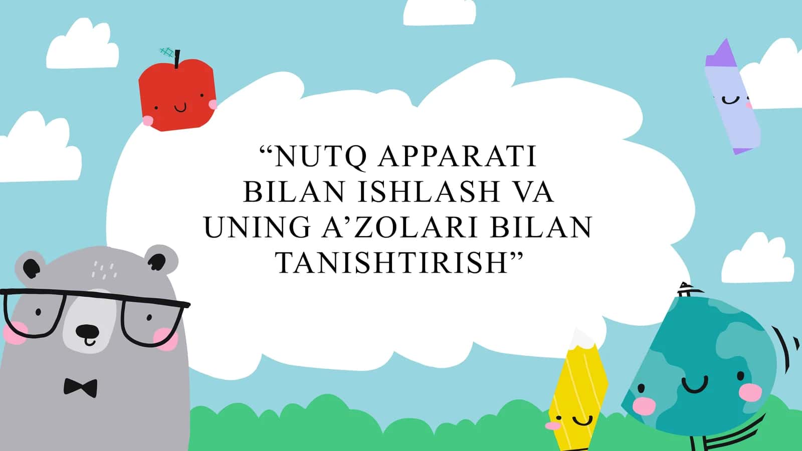 NUTQ APPARATI BILAN ISHLASH VA UNING A’ZOLARI BILAN TANISHTIRISH