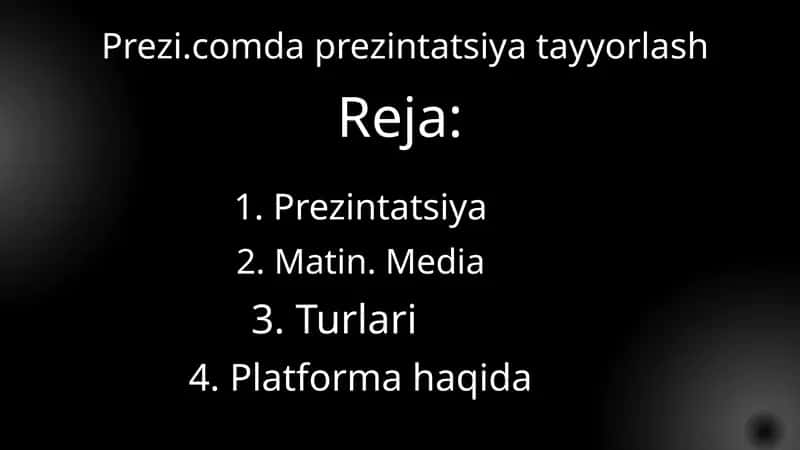 Prezi.comda prezintatsiya tayyorlash