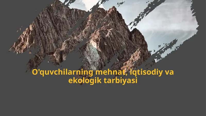 O'quvchilarning mehnat, iqtisodiy va ekologik tarbiyasi