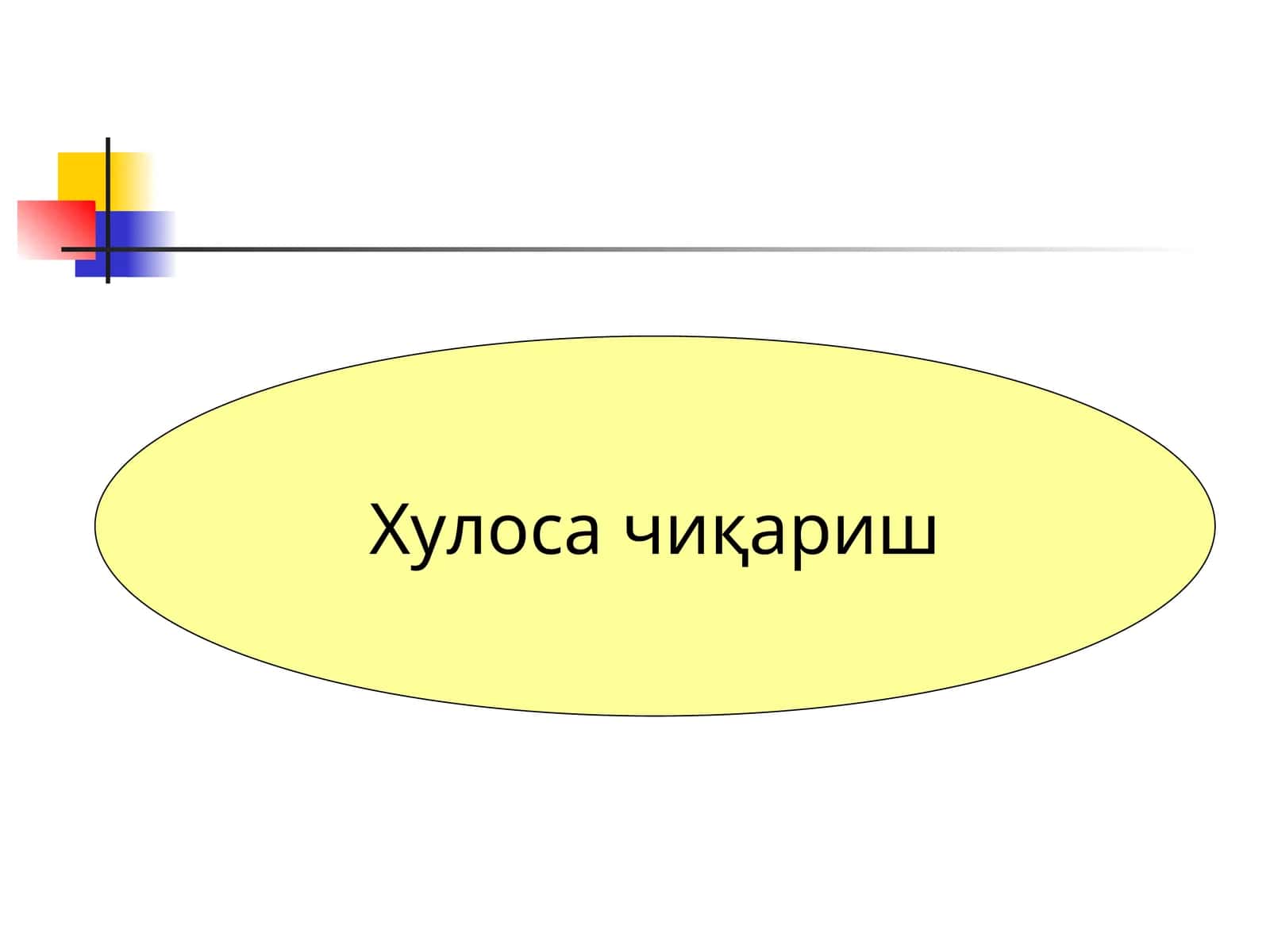 Хулоса чиқариш