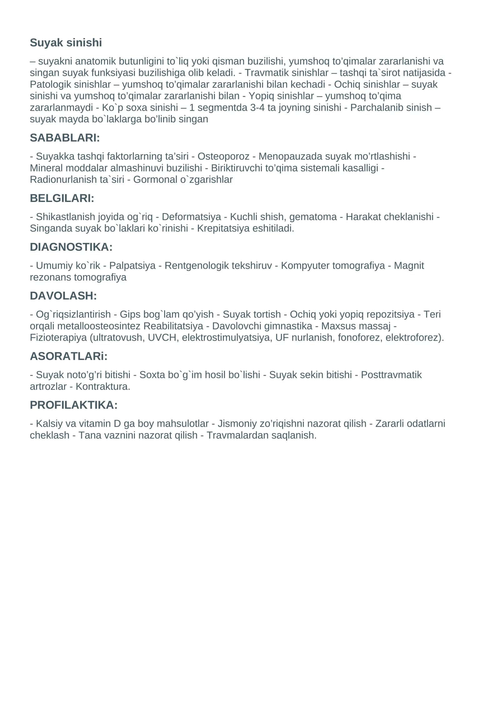 Suyak sinishi
