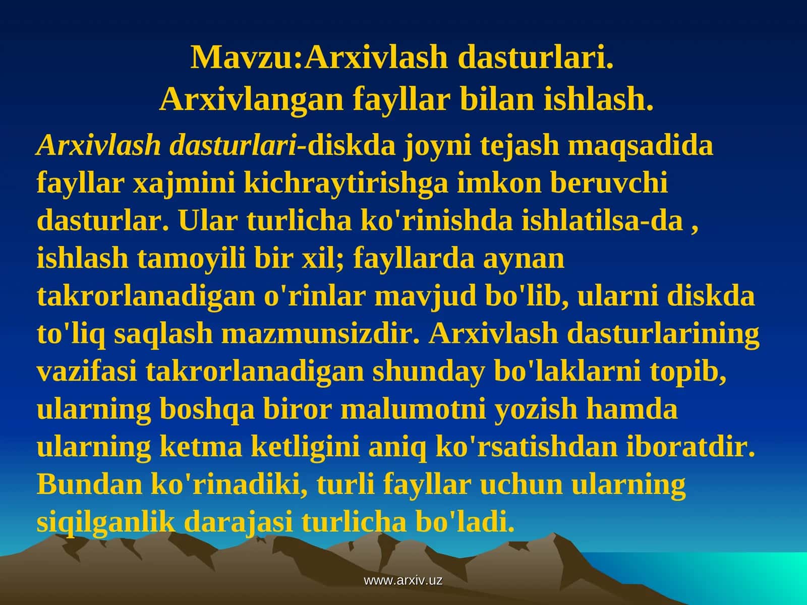 Arxivlash dasturlari
