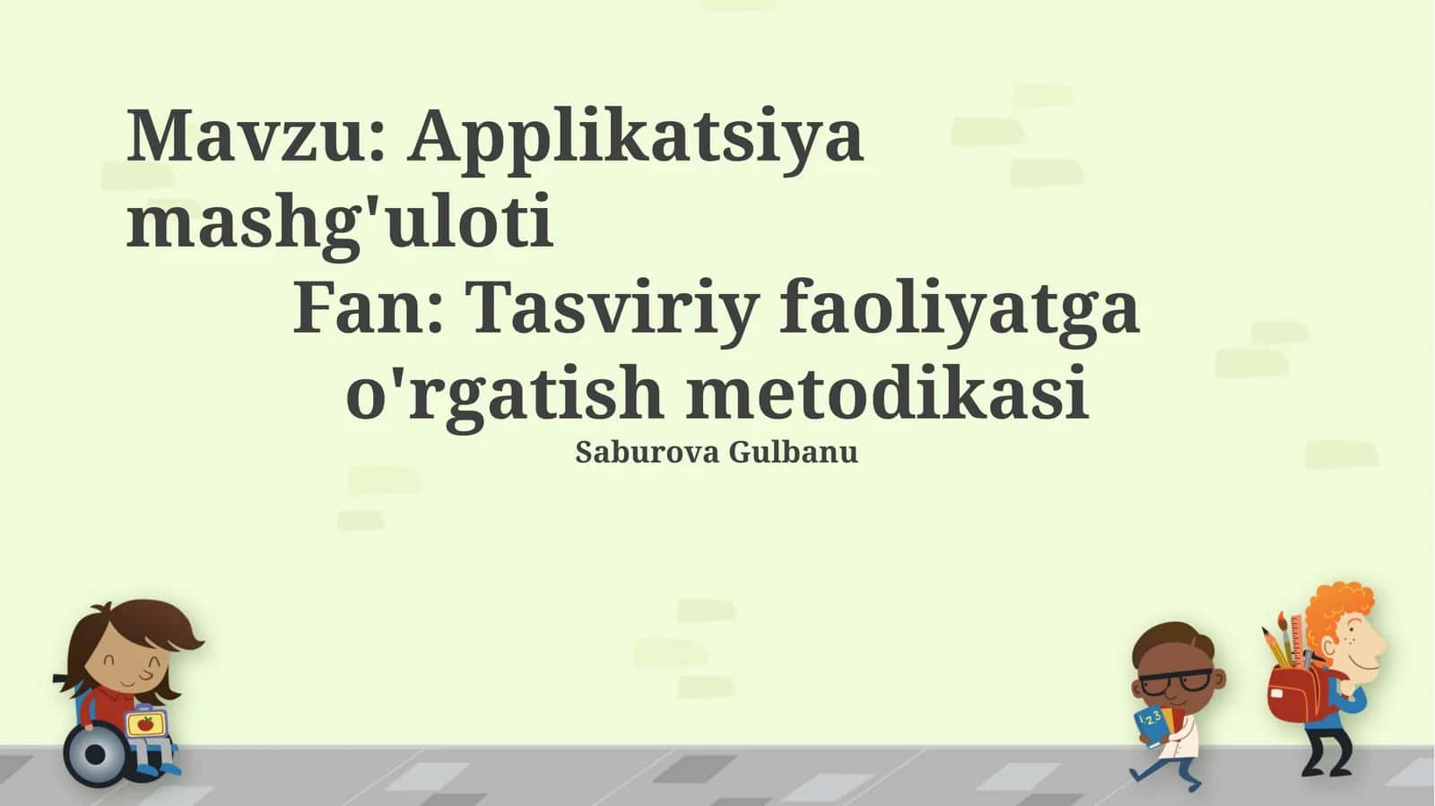 Applikatsiya mashg'uloti