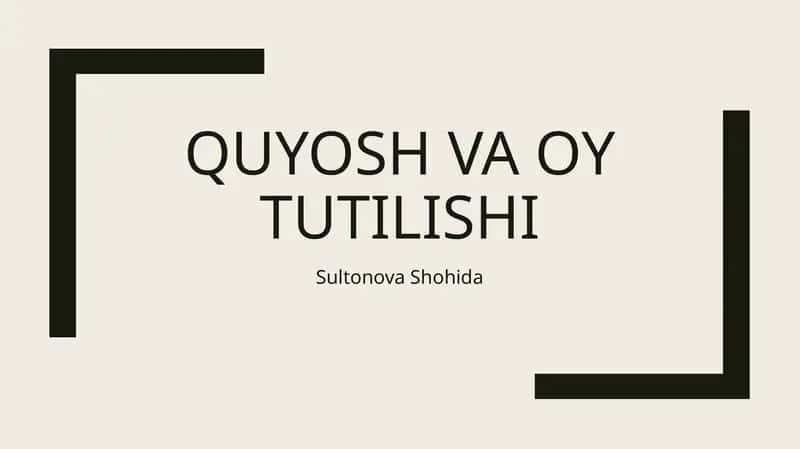Quyosh va oy tutilishi