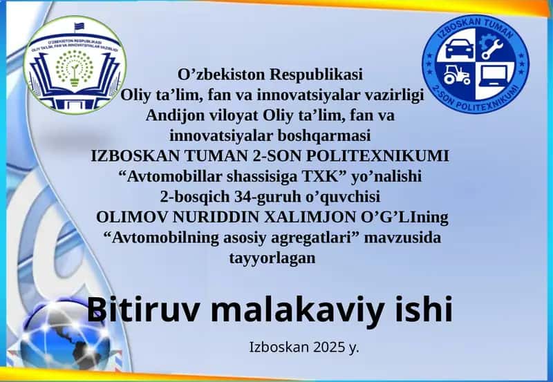 Avtomobilning asosiy aksessuarlari