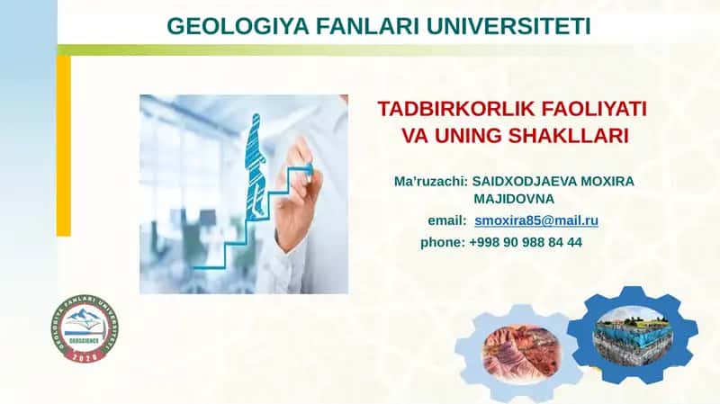 Tadbirkorlik Faoliyati Turlari