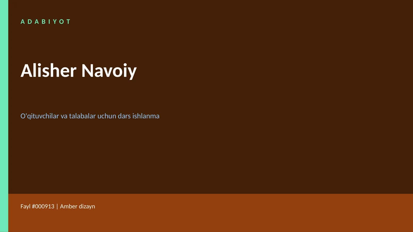 O'qituvchilar va talabalar uchun dars ishlanma