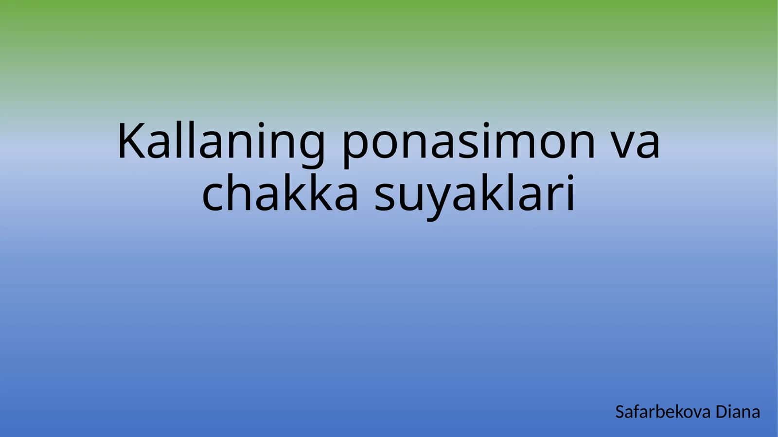 Kallaning ponasimon va chakka suyaklari