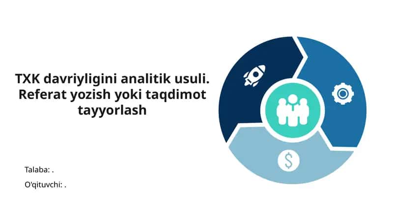 TXK davriyligini analitik usuli. Referat yozish yoki taqdimot tayyorlash