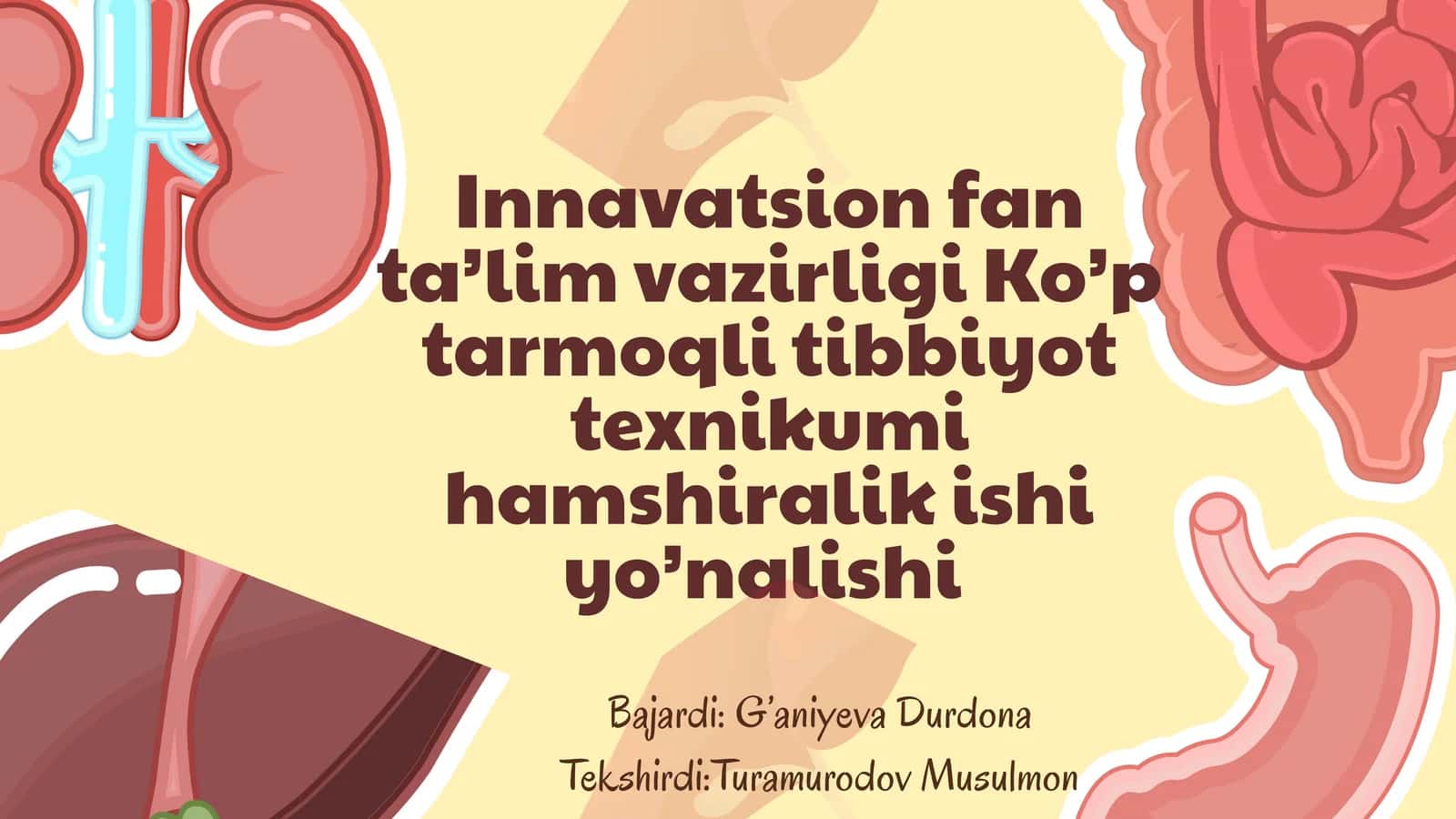 Siydik ayirish a'zolarning kasalliklari