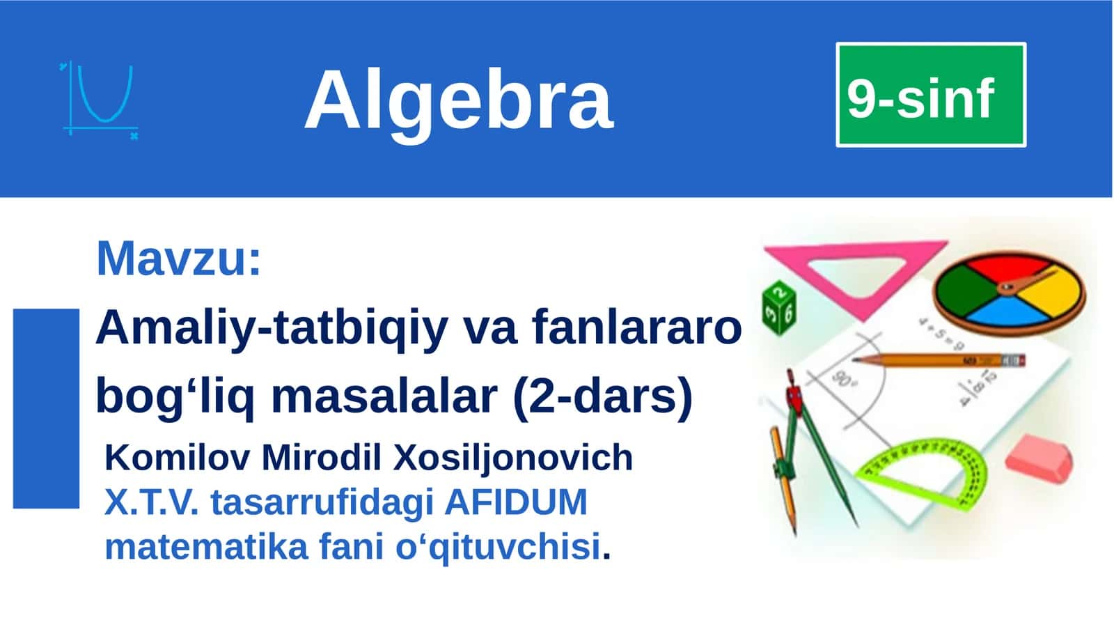Algebra misollar
