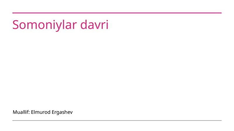 Somoniylar davri