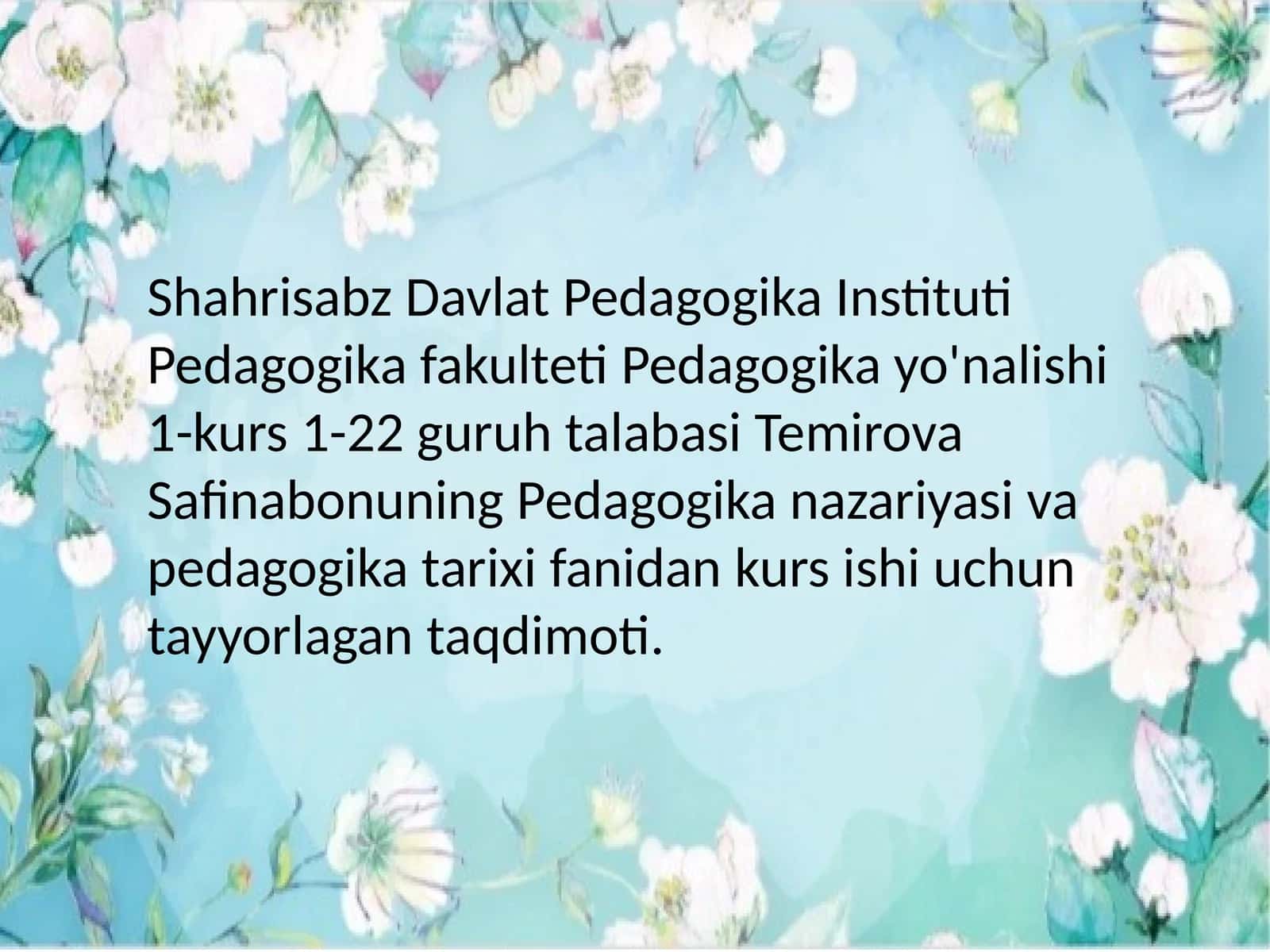 Mehribonlik uylari o'smirtarbiyalanuvchilarinibag‘rikenglikruhidatarbiyalash