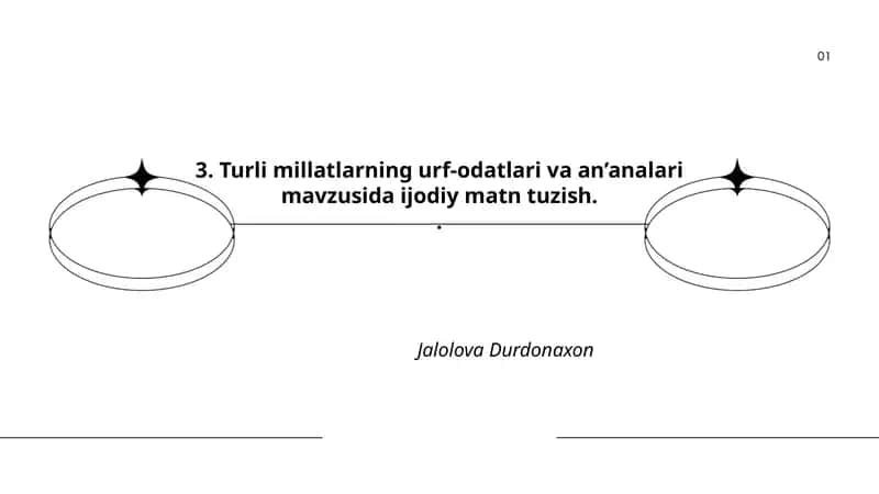 Turli millatlarning urf-odatlari va an’analari