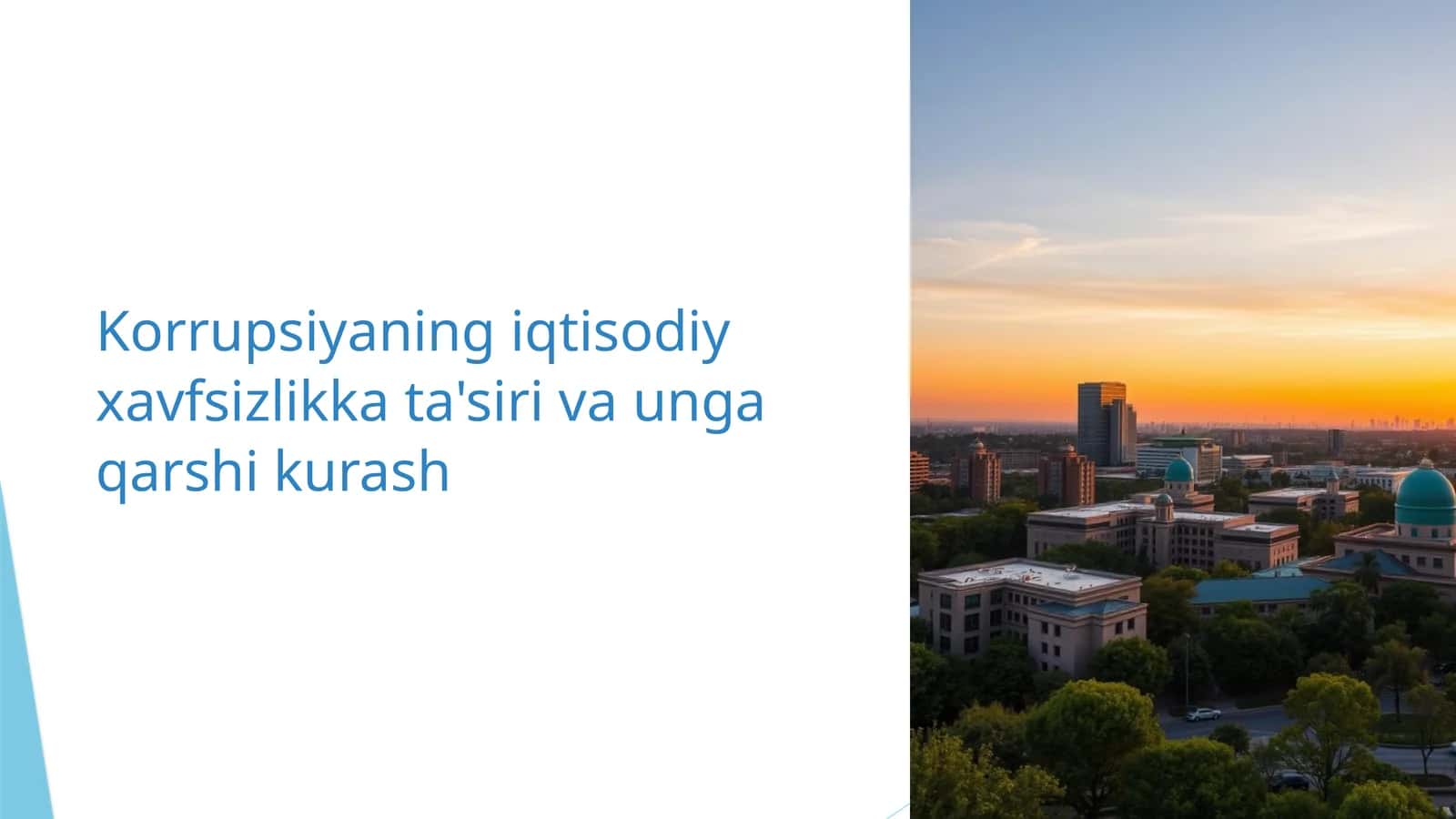 Korrupsiyaning iqtisodiy xavfsizlikka ta'siri va unga qarshi kurash