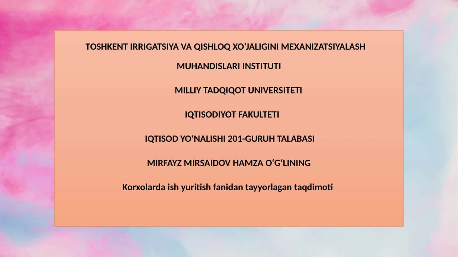 Korxolarda elektron hujjat aylanish tizimlari