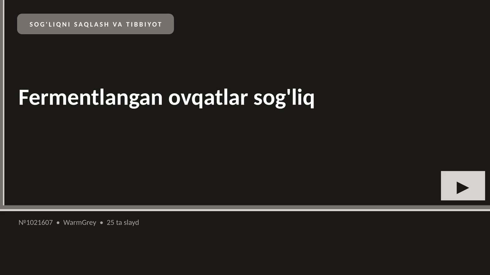 Fermentlangan ovqatlar sog'liq