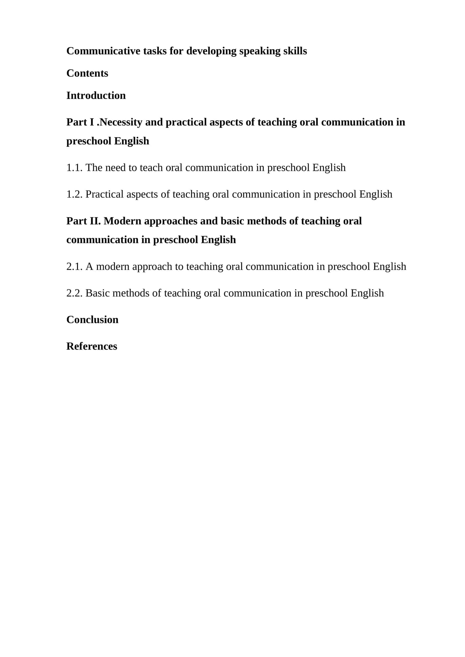 Communicative tasks for developing speaking skills