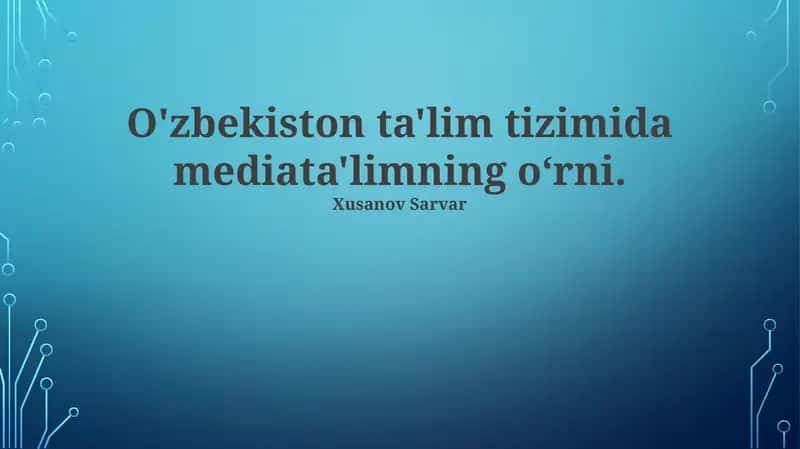 Axborot xavfsizligi va media savodxonligi